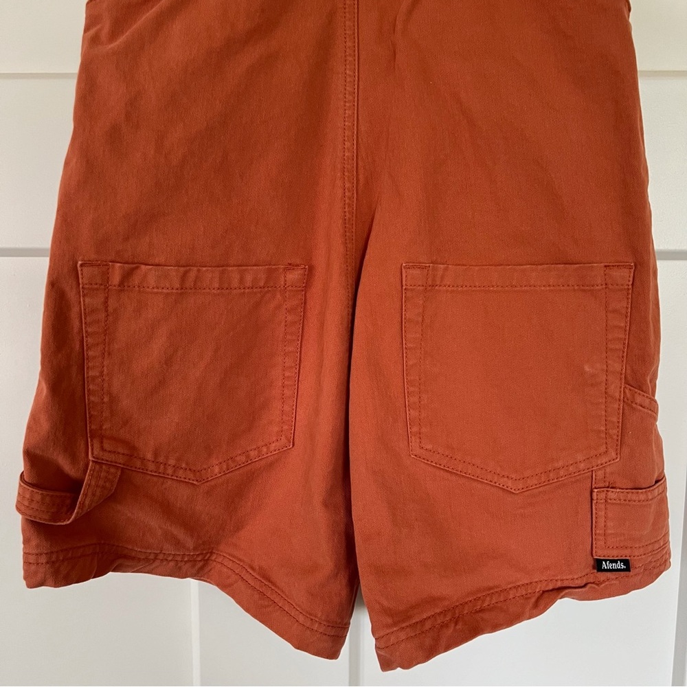 Women’s Rust Orange Short Overalls Jumper - Picture 5 of 7